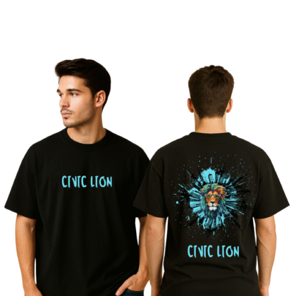 Men’s Oversized “CIVIC LION” T-Shirt