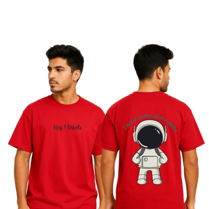 Men’s Oversized “Hey..! Rebels” T-Shirt